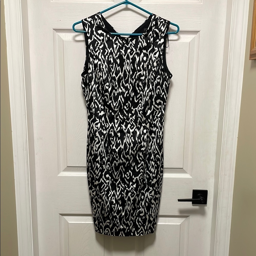 Zara | Basics | Black & White | Fitted | Sleeveless | Backless Dress | Size M